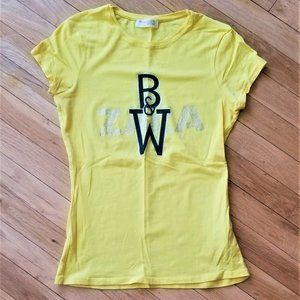 ZARA Collection yellow embellished t-shirt, S